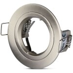 Support de spot encastr� led rond v - tac gu10 et gu5. 3 (mr16) couleur nickel satin�