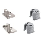 Support tablette vb54 toolex - d�cor : gris / nickel� - diam�tre : 18 mm - epaisseur panneau : 19 mm ...