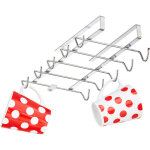 Support tasses dispositif armoire 10 tasses, en mtal, systme accrochage cuisine, tagre hlp 6x14x28cm, ...