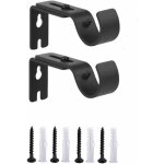 Support de tringle  rideau double wik - hancurtain rodbrackets support de tringle  rideau en acier ...