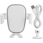 Support de voiture chargeur sans fil, rotation 360�, charge rapide, support t�l�phone universel, blanc ...