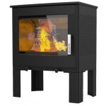 Supra - fr9016140b - po�le � bois - vision horizontale - fonte - noir - sortie arri odelya