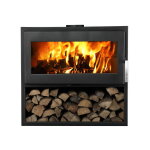 Supra po�le � bois larry b�cher acier - horizontal - �tanche - b�cher - 8, 5kw