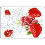 Surface de d�coupe fraises en verre 28. 5 x 20 cm