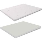 Miasuite - surmatelas 180x200 en mousse ferme - hauteur 5 cm, d�houssable, aloevera