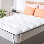 Surmatelas nuage 140 x 200 cm en microfibre - confort optimal - moelleux, anti - acarien, respirant - ...