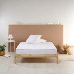 Bleu calin - surmatelas sentation duvet - confort moelleux - enveloppe 100% coton - 140x190 cm Bleu calin - surmatelas sentation duvet - confort moelleux - enveloppe 100% coton - 140x190 cm