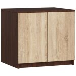 Akord - surmeuble pour armoire s60 weng� 60 cm 2 portes fa�ade ch�ne sonoma 2 �tag�res 60x51x55 cm
