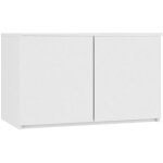 Surmeuble pour armoire akord s90 blanc 90 cm 2 portes faade blanche 2 tagres 90x51x55 cm