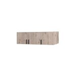 Surmeuble 3 portes flex ? chêne wellington et gris graphite ? rangement haut design Surmeuble 3 portes flex ? chêne wellington et gris graphite ? rangement haut design