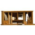Beaux meubles pas chers - surmeuble pour table  crire pin miel 2 tiroirs 7 niches 97 x 40 x 28 cm