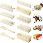 Kueatily - sushi maker kit 10 pcs moules  sushi kit de sushi cuisine bricolage facile sushi set riz ...