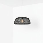 Suspension en osier  astrid  - e27 - noir boho chic