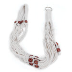Suspension pour plantes int�rieure avec perles en bois - pot de fleurs d�coratif pour la maison