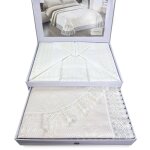 Susy top case fini avec pizzo macram� double drap et bedspread idea bride