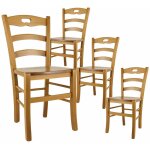 Suzy - lot de 4 chaises teint� ch�ne et assises en bois