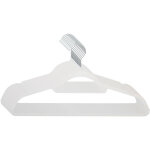 Lot de 10 cintres pour costume peu encombrant antidrapant velours blanc - svita