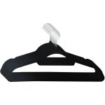 Lot de 10 cintres pour costume peu encombrant antidérapant velours noir - svita Lot de 10 cintres pour costume peu encombrant antidérapant velours noir - svita
