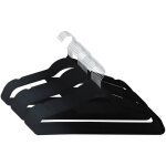 Lot de 25 cintres pour costume peu encombrant antidérapant velours noir - svita Lot de 25 cintres pour costume peu encombrant antidérapant velours noir - svita