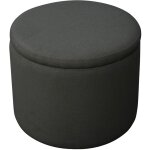 Amber coffre de rangement avec couvercle et tabouret avec espace de rangement anthracite - svita