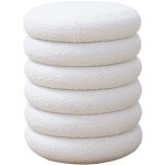 Svita - blossom xs pouf avec espace de rangement pouf ottomane coussin boucle blanc