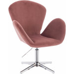 Svita - broox chaise de bureau avec accoudoirs r�glable en hauteur chaise pivotante velours rose