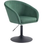 Svita jamaika fauteuil lounge fauteuil cocktail pied assiette avec accoudoirs velours vert fonc