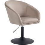 Jamaika fauteuil lounge fauteuil cocktail pied assiette avec accoudoirs velours taupe - svita