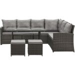 Svita - monroe ensemble de salon de jardin en polyrattan polyrattan lounge meubles de jardin gris