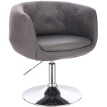 Svita panama chaise longue rtro chaise de cocktail gris simili cuir plaque base chaise de bar