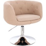 Svita - panama chaise longue rtro chaise cocktail housse en tissu socle beige