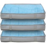 Set de 3 sacs de rangement m commode pliable sous le lit fentre de visualisation poignes fermeture ...