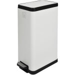 Stm18 poubelle � p�dale 18l incl. seau int�rieur couvercle softclose blanc - svita