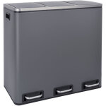 Svita tm3x18 poubelle corbeille  papier 54l poubelle tri slectif gris