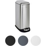 Svita - poubelle � p�dale ts20 20 l avec seau int�rieur argent�