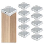 Swanew 10x capuchon de poteau chapeau pyramide pour poteau bois large gamme d'applications facile  installer ...