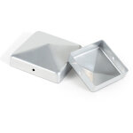 Swanew 10x capuchon de poteau durable chapeau pyramide pour poteau bois clture de protection argent ...