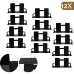 12x aide  l'empilage du bois acier enduit, noir, abri en bois bricolage pour bois quarri, stockage ...