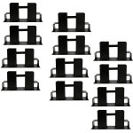 Swanew 12x aide � l'empilage du bois acier enduit, noir, abri en bois bricolage pour bois �quarri, stockage ...