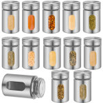 Swanew 12x shaker  pices pots  pices bocaux  pices, pot de rangement transparent de avec couvercle, ...