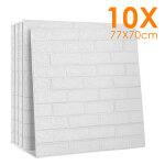 Swanew - 3d imperméable à l'eau carreaux de mur de briques 70x77cm autocollants panneau de mousse auto ... Swanew - 3d imperméable à l'eau carreaux de mur de briques 70x77cm autocollants panneau de mousse auto ...