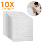 Swanew - 3d imperméable à l'eau carreaux de mur de briques 70x77cm autocollants panneau de mousse auto ... Swanew - 3d imperméable à l'eau carreaux de mur de briques 70x77cm autocollants panneau de mousse auto ...