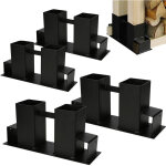 Randaco - swanew 4x aide  l'empilage du bois acier enduit, noir, abri en bois bricolage pour bois quarri, ...