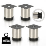 4x pieds de meuble pieds de meuble pied en acier inoxydable diamètre 40 mm hauteur 80mm noir réglable ... 4x pieds de meuble pieds de meuble pied en acier inoxydable diamètre 40 mm hauteur 80mm noir réglable ...