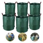 6x sac de jardin gazon rcipient sac  feuilles xxl sac pour dchets verts 272l poubelle