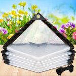 Bche transparente arme extrieur avec oeillets, bche en plastique pvc bche impermable transparente ...