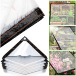 Bâche transparente bâche armée translucide bâche de protection imperméable avec oeillets 3x4m Bâche transparente bâche armée translucide bâche de protection imperméable avec oeillets 3x4m