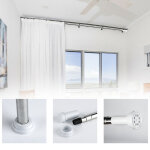 Barre à tension de douche sans percer barre de serrage en acier inoxydable barre télescopique 70 - 120cm ... Barre à tension de douche sans percer barre de serrage en acier inoxydable barre télescopique 70 - 120cm ...