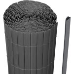 Swanew - canisse double face pvc, gris anthracite, 1. 2 x 4 m, r�sistant aux uv tapis de protection visuelle ...