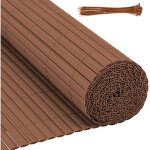 Swanew canisse en pvc double face, 90% d'occultation, marron, h. 160 cm x l. 400 cm